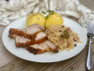 roast pork with vegetables