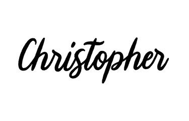 Man name Christopher hand lettering