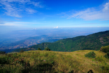 Fototapeta premium landscape of Kew Mae Pan mountain highland