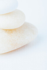 Stack of white stones