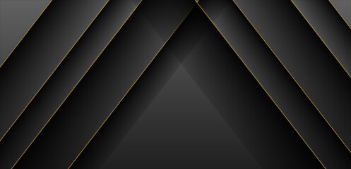 Modern black background with gold lines design