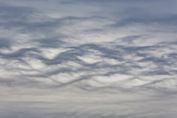 Gray wavy clouds bad weather, cold snap, passing of a cold atmospheric front.