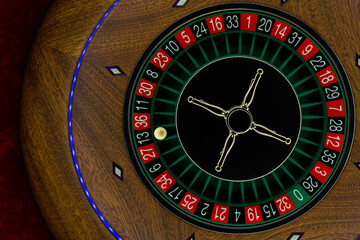 Naklejka premium Roulette table close up at the Casino