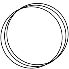 black and white round frame