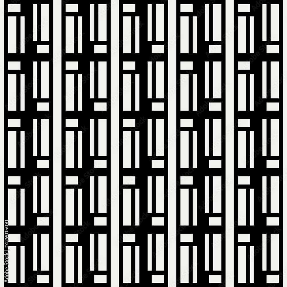 Poster Abstract columns pattern. Vector and monochrome.