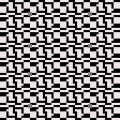 Pixel blocks ornament. Vector and monochrome.