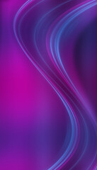 Empty dark abstract background with ultraviolet geometric lines. Neon glow.