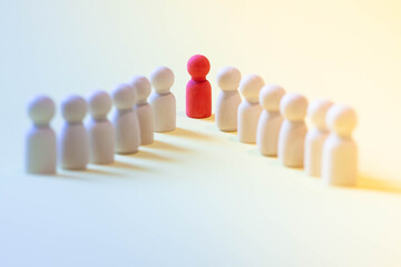 The concept of an outstanding talented employee. Job promotion concept. Audience training