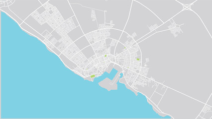 Urban vector city map of Yanbu, Saudi Arabia