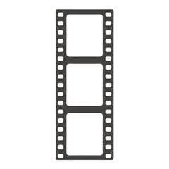 Fototapeta premium Film Strip Cinema monochrome Movie Camera Roll photographic film on White Background Illustration Flat Icon