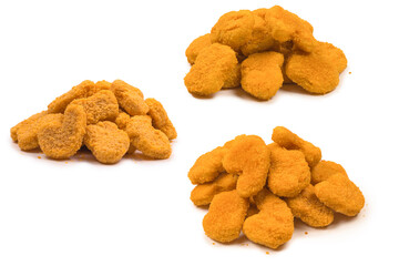 Nuggets isolated on a white background.