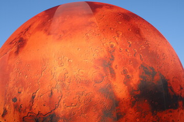inflatable balloon in the shape of the planet Jupiter