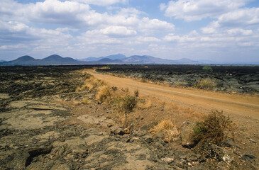 lave, volcan Shetani, Parc national du Tsavo, Kenya