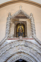 Details of Assumption of Virgin Mary Cathedral in Palermo, capital city of Sicily Island, Italy