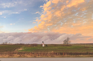 sunset in the countryside