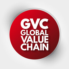 GVC - Global Value Chain acronym, business concept background