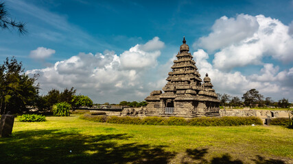 Shore temple built by Pallavas is UNESCO`s World Heritage Site located at Mamallapuram or Mahabalipuram in Tamil Nadu, South India.