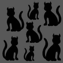black cats, black cats on a red background white BLACK CATS ON A GRAY BACKGROUND, BLACK CATS ON A WHITE BACKGROUND, BLACK CATS ON A BLUE BACKGROUND,