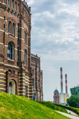 Gasometer complex used to serve as a gas storage facility. Nowadays it serves as a shopping mall...