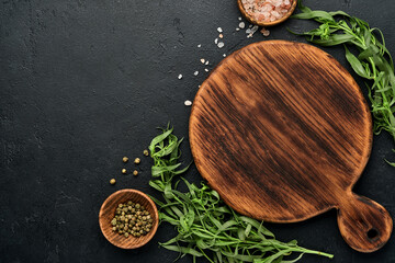 Fresh tarragon. Branch of fresh herb seasoning and cooking products, tomatoes, peppers, onions and...
