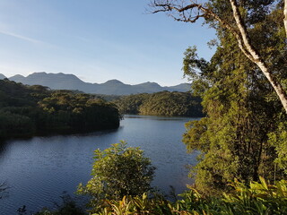 lake and mountains