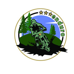 Illustration Vector graphic design of motorcross logo