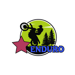 Illustration Vector graphic design of motorcross logo