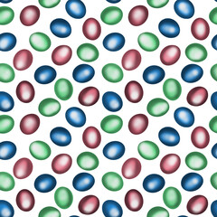 Seamless pattern multicolor egg.  Multicolor stone textile pattern.