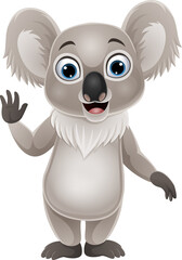 Cartoon funny koala waving hand © tigatelu