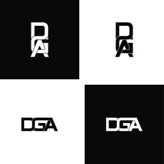 Fototapeta premium dga letter original monogram logo design
