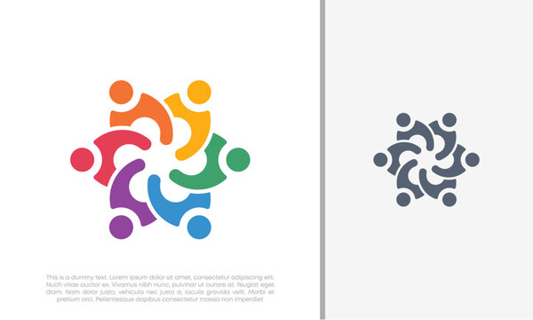 Global Community Logo Icon Elements Template. Community human Logo template vector. Community health care. Abstract Community logo