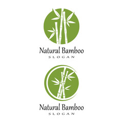 Fototapeta premium Bamboo Logo Template vector icon illustration design