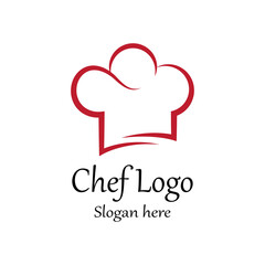 hat chef logo template vector illustration