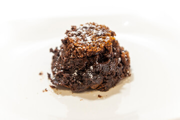 brownie de chocolate con helado vainilla