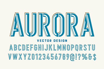 alphabet vintage font, typeface design, red background