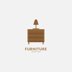 Furniture logo. This logo is ideal for an furniture company, interior design company, decor expert, production company, etc. Vector illustration