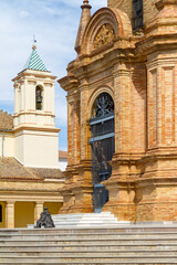 Monumento al Sagrado Corazon de la ciudad de Sevilla del pais de España