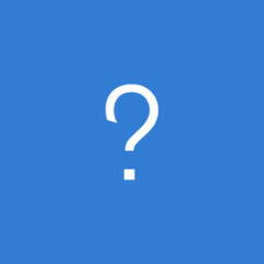 question symbol futuristic text in thin stroke with empty space