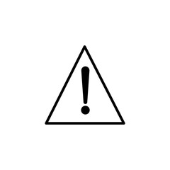 Warning triangle sign icon. Editable stroke. Design template vector