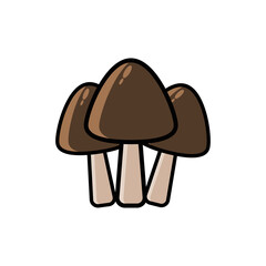 Doodle illustration mushroom vector graphics