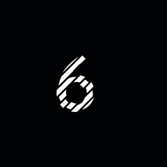 broken pieces forming number 6 six