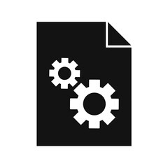 SYSTEM File Black Icon, Flat Design Style