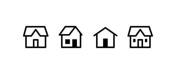 House vector icon set. Home symbol.