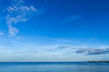 Blue sky and blue sea