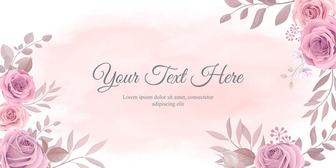 Beautiful hand drawn background with floral theme