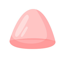 Pink jelly on white background