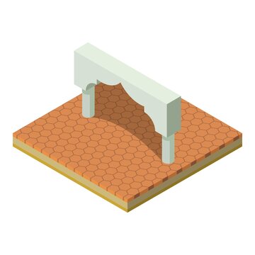 Indian arch icon. Isometric illustration of indian arch vector icon for web