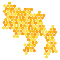 honeycomb icon on white background. flat style design.