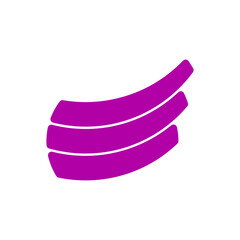 wings logo, purple stripes, editable vector