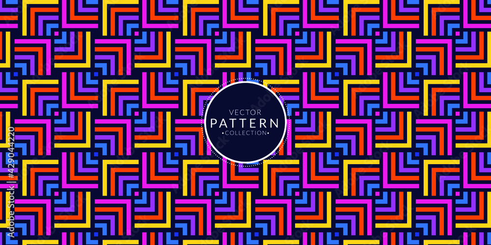 Poster seamless colorful geometric pattern. abstract colorful squares background. seamless vector geometric